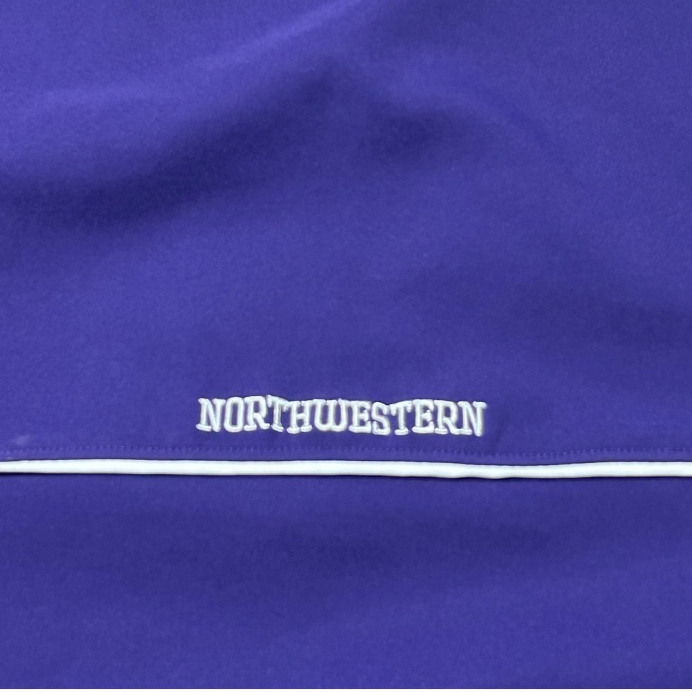 Under Armour Northwestern Wildcats Quarter Zip Windbreaker Purple Mens 2XL Loose - Picture 3 of 5